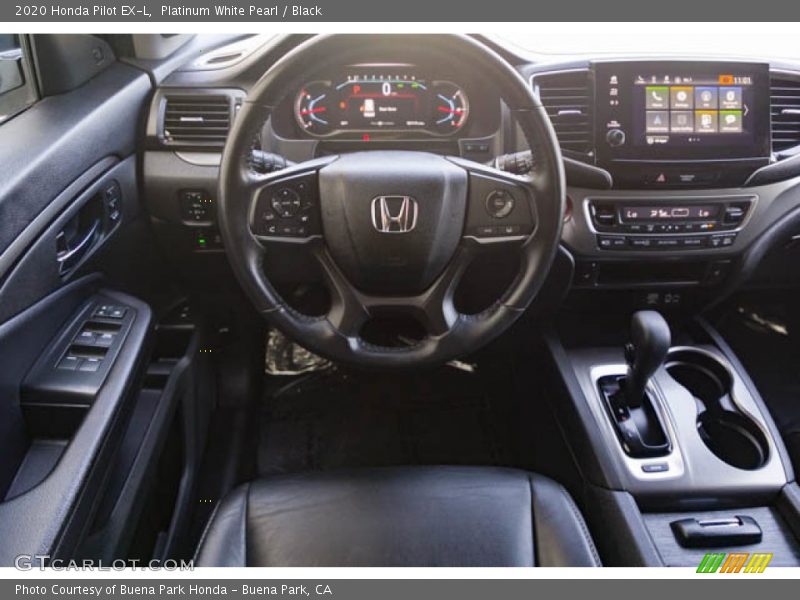Platinum White Pearl / Black 2020 Honda Pilot EX-L