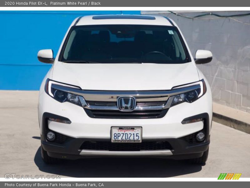 Platinum White Pearl / Black 2020 Honda Pilot EX-L