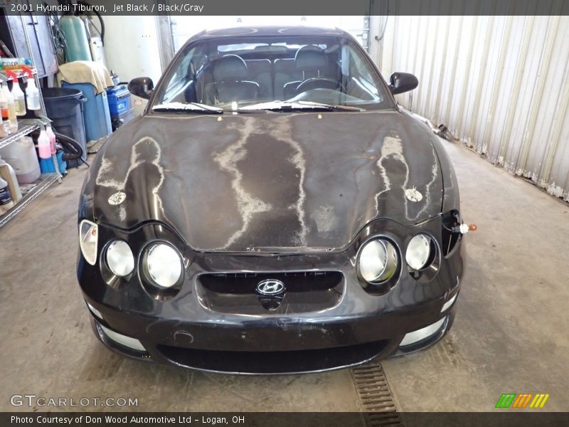 Jet Black / Black/Gray 2001 Hyundai Tiburon