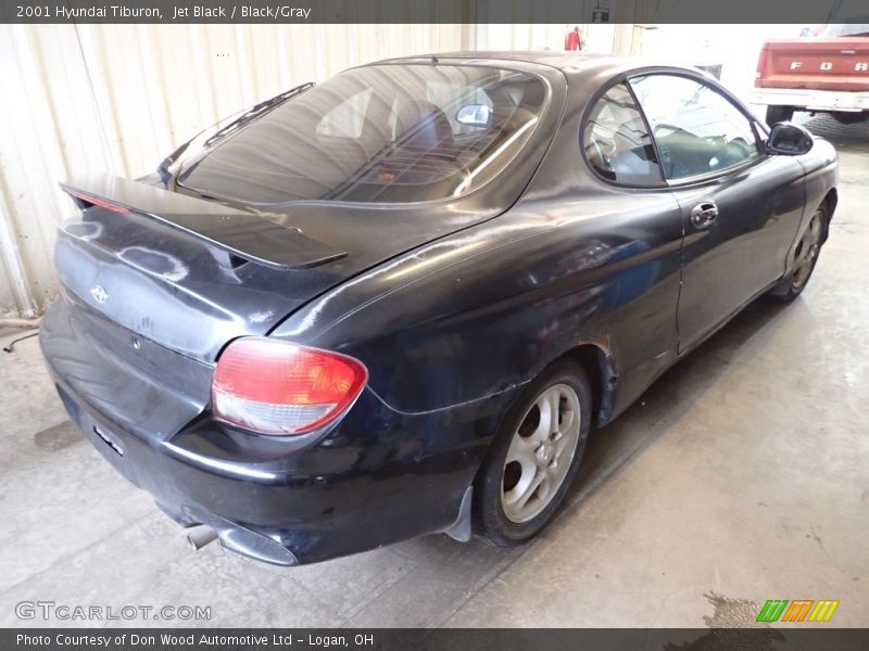 Jet Black / Black/Gray 2001 Hyundai Tiburon