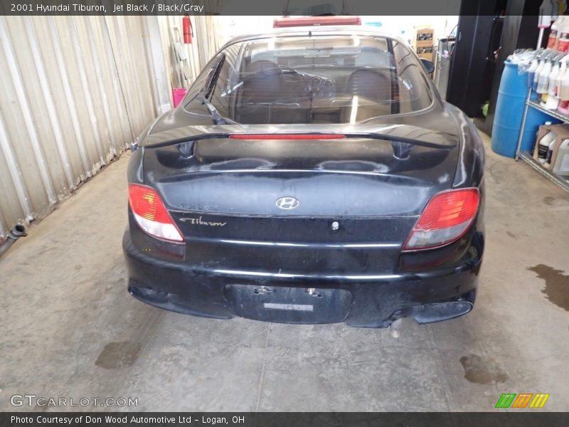 Jet Black / Black/Gray 2001 Hyundai Tiburon