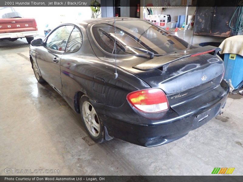 Jet Black / Black/Gray 2001 Hyundai Tiburon