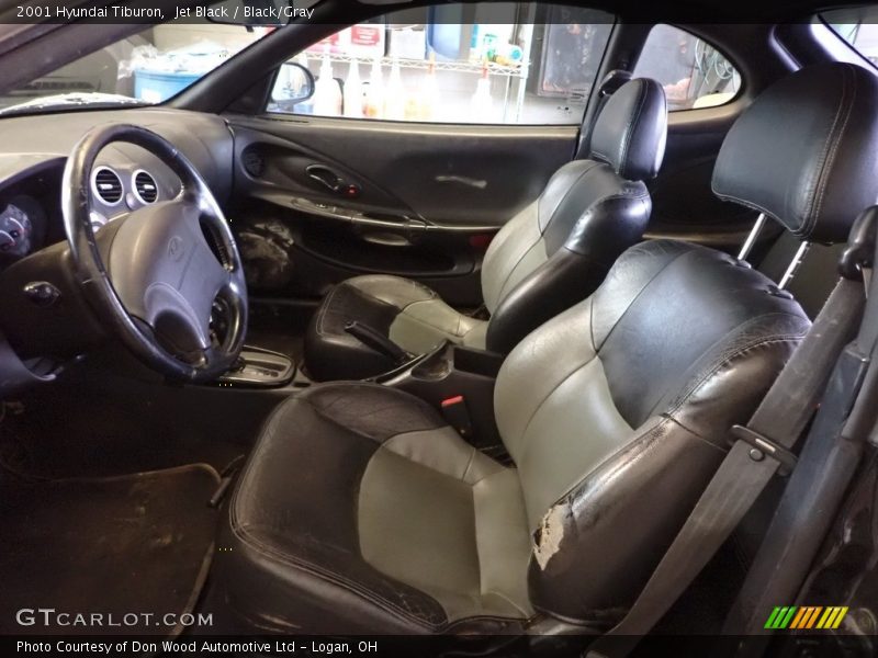 Jet Black / Black/Gray 2001 Hyundai Tiburon