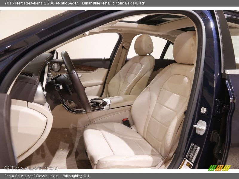 Lunar Blue Metallic / Silk Beige/Black 2016 Mercedes-Benz C 300 4Matic Sedan