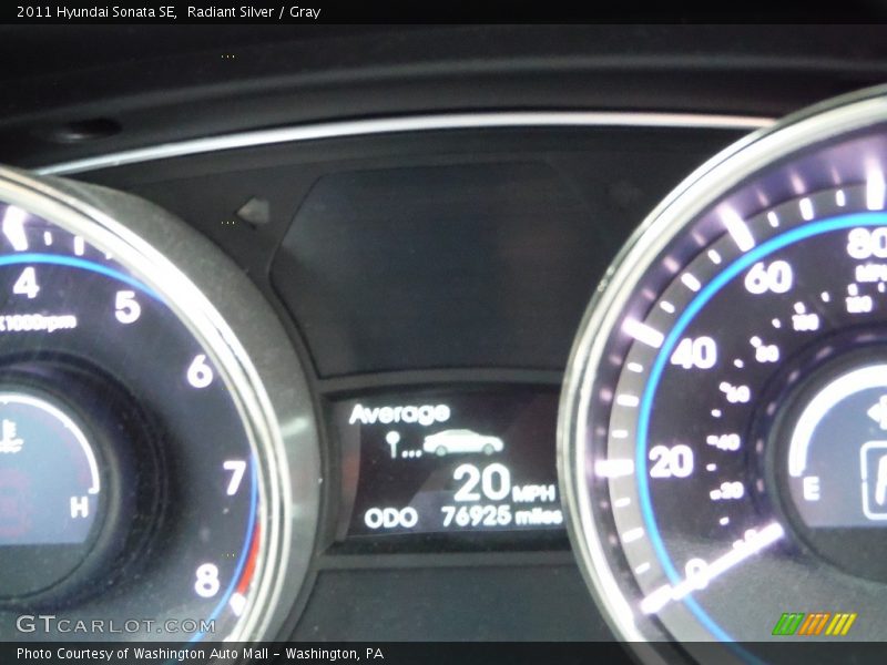 Radiant Silver / Gray 2011 Hyundai Sonata SE