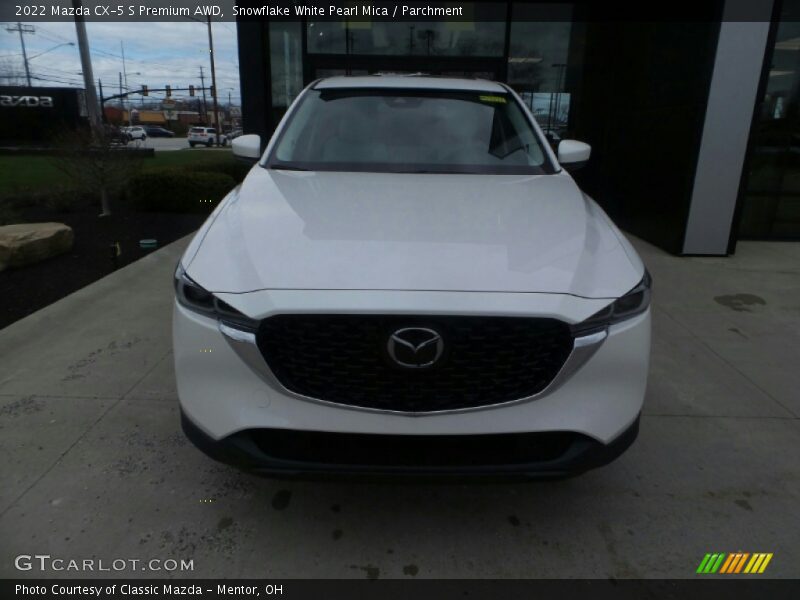 Snowflake White Pearl Mica / Parchment 2022 Mazda CX-5 S Premium AWD