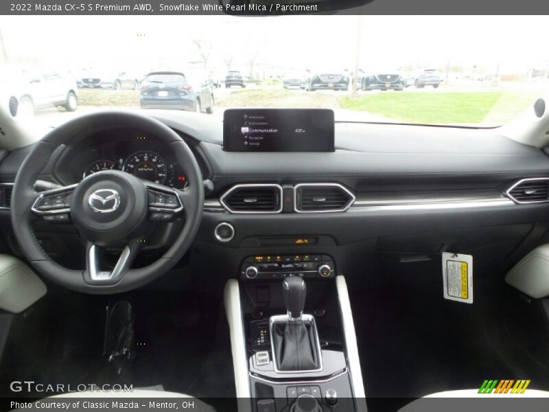Snowflake White Pearl Mica / Parchment 2022 Mazda CX-5 S Premium AWD