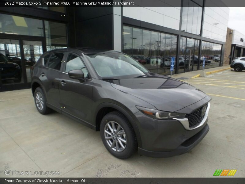 Machine Gray Metallic / Parchment 2022 Mazda CX-5 S Preferred AWD