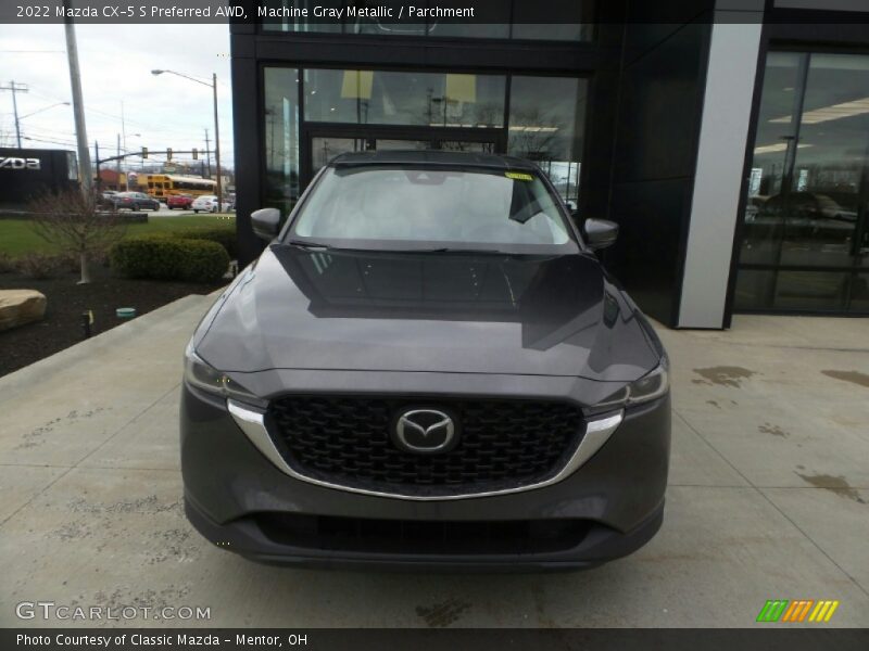 Machine Gray Metallic / Parchment 2022 Mazda CX-5 S Preferred AWD