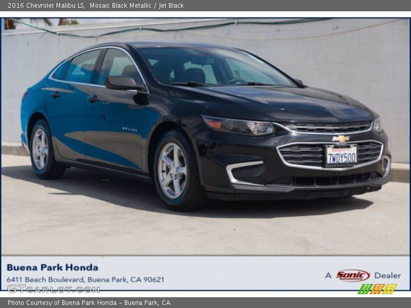 Mosaic Black Metallic / Jet Black 2016 Chevrolet Malibu LS