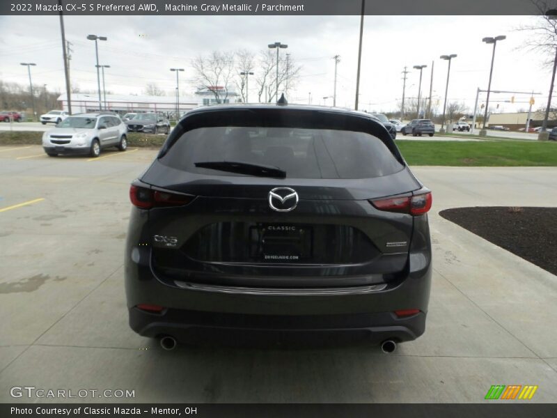 Machine Gray Metallic / Parchment 2022 Mazda CX-5 S Preferred AWD