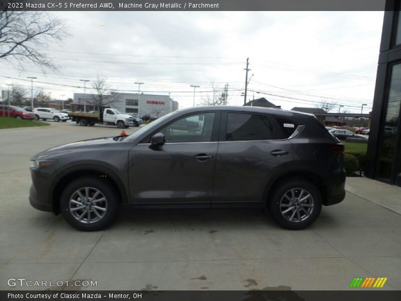 Machine Gray Metallic / Parchment 2022 Mazda CX-5 S Preferred AWD
