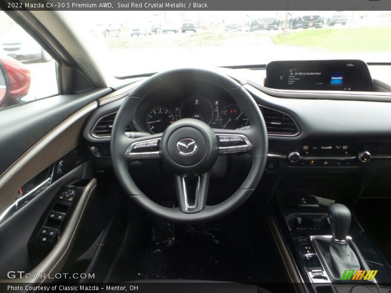 Soul Red Crystal Metallic / Black 2022 Mazda CX-30 S Premium AWD