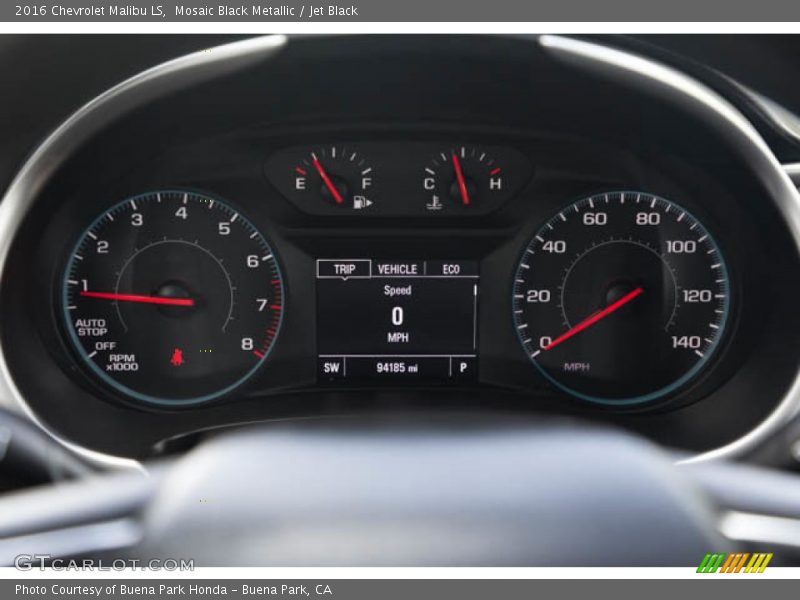 Mosaic Black Metallic / Jet Black 2016 Chevrolet Malibu LS
