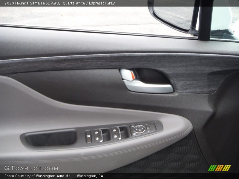 Quartz White / Espresso/Gray 2020 Hyundai Santa Fe SE AWD