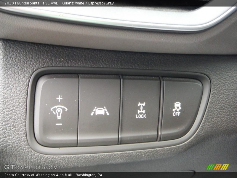 Quartz White / Espresso/Gray 2020 Hyundai Santa Fe SE AWD