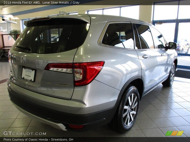 Lunar Silver Metallic / Gray 2019 Honda Pilot EX AWD