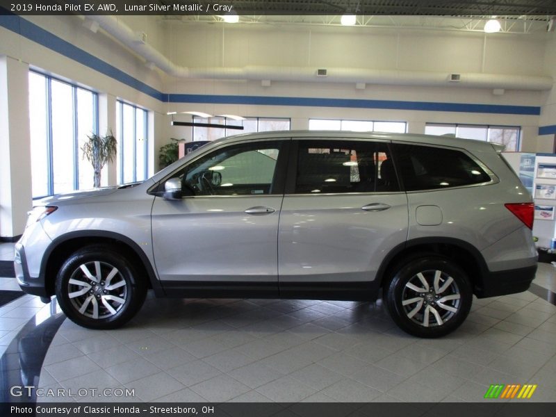 Lunar Silver Metallic / Gray 2019 Honda Pilot EX AWD