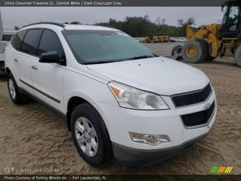 Summit White / Dark Gray/Light Gray 2009 Chevrolet Traverse LS