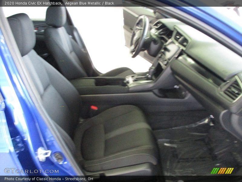Aegean Blue Metallic / Black 2020 Honda Civic EX Hatchback