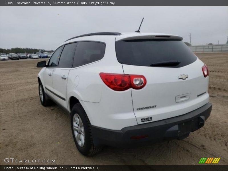 Summit White / Dark Gray/Light Gray 2009 Chevrolet Traverse LS