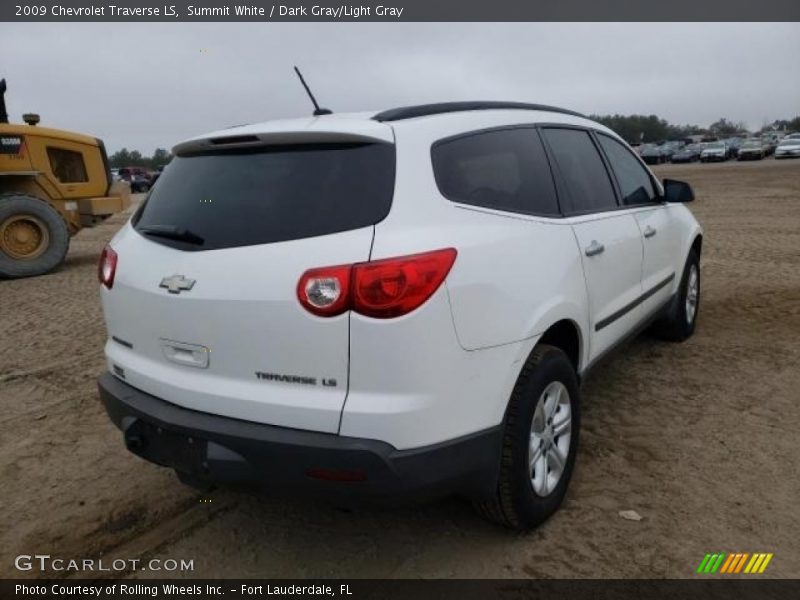 Summit White / Dark Gray/Light Gray 2009 Chevrolet Traverse LS