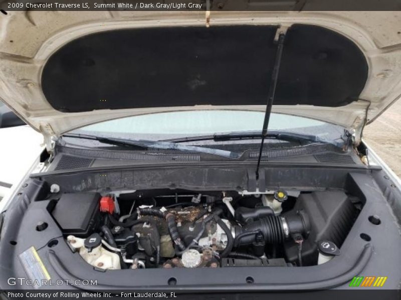Summit White / Dark Gray/Light Gray 2009 Chevrolet Traverse LS