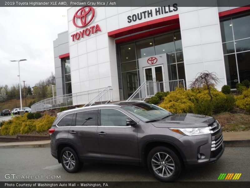 Predawn Gray Mica / Ash 2019 Toyota Highlander XLE AWD