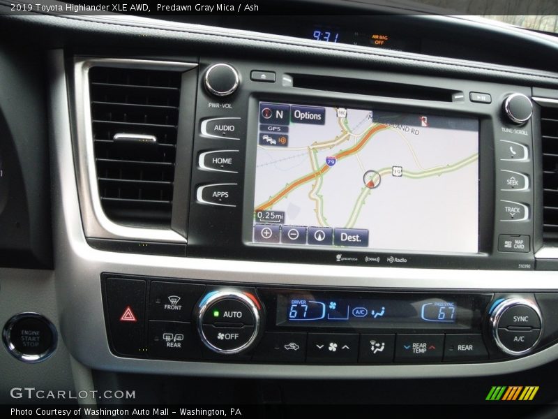 Predawn Gray Mica / Ash 2019 Toyota Highlander XLE AWD