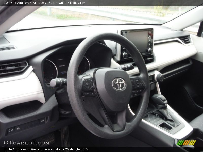 Super White / Light Gray 2019 Toyota RAV4 XLE AWD