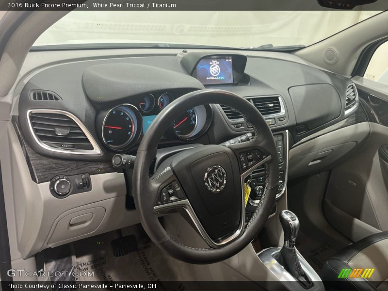 White Pearl Tricoat / Titanium 2016 Buick Encore Premium