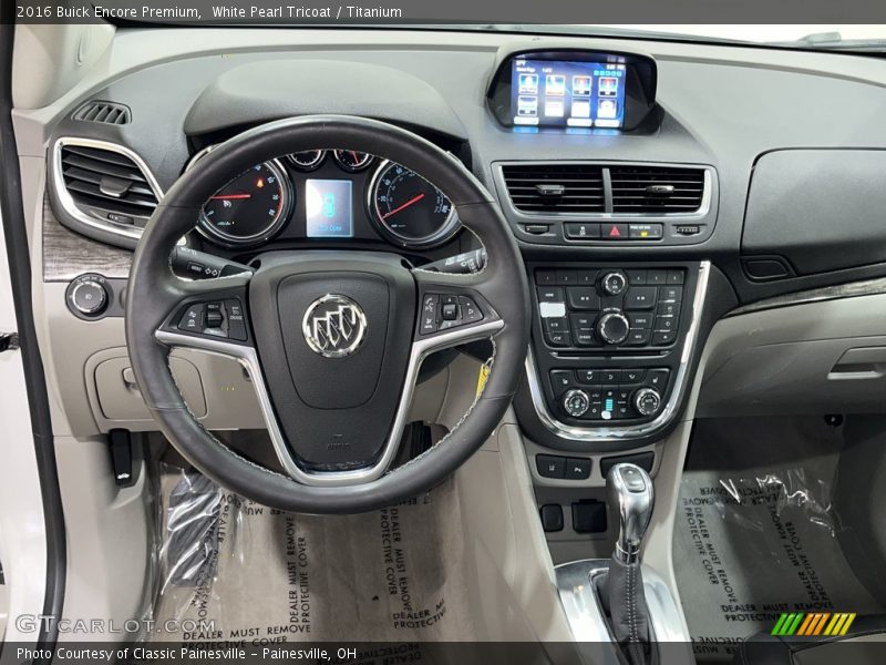 White Pearl Tricoat / Titanium 2016 Buick Encore Premium