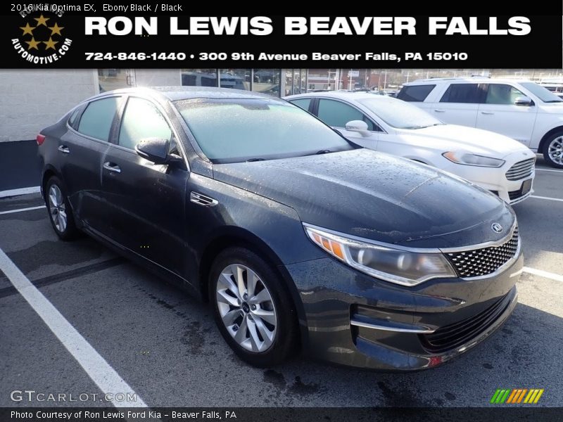 Ebony Black / Black 2016 Kia Optima EX