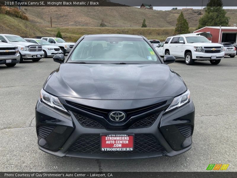Midnight Black Metallic / Black 2018 Toyota Camry SE
