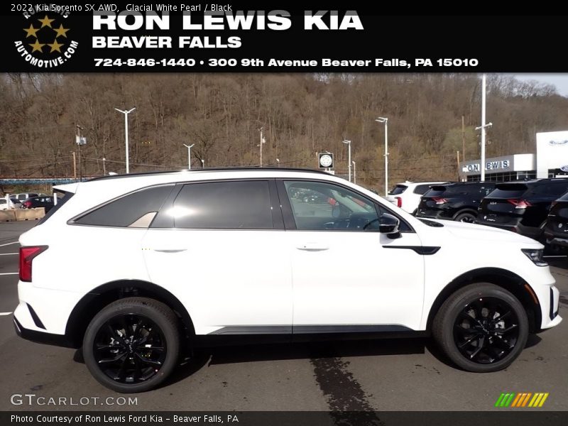 Glacial White Pearl / Black 2022 Kia Sorento SX AWD