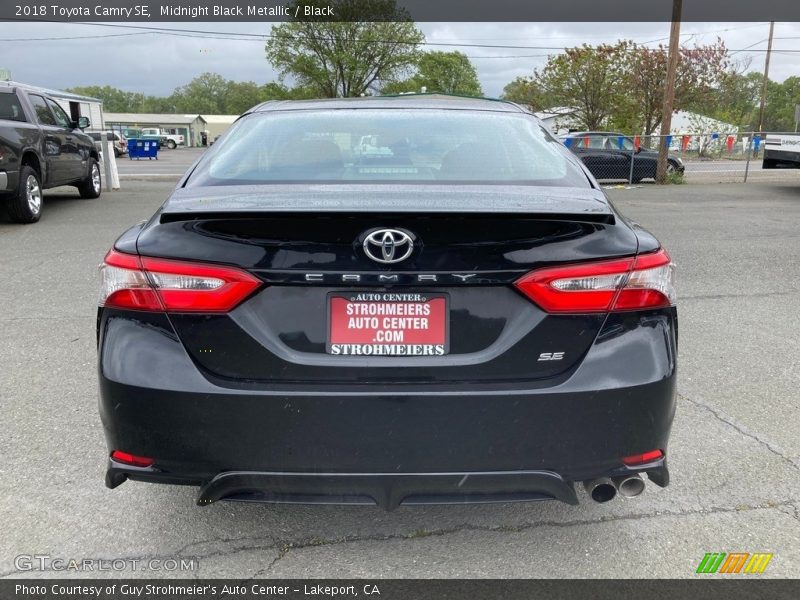 Midnight Black Metallic / Black 2018 Toyota Camry SE