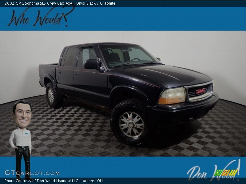 Onyx Black / Graphite 2002 GMC Sonoma SLS Crew Cab 4x4
