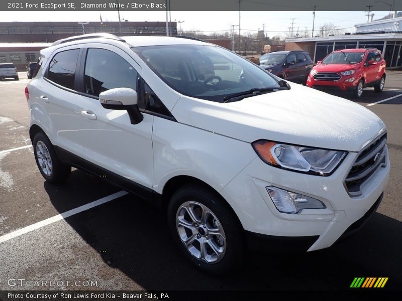 Diamond White / Ebony Black 2021 Ford EcoSport SE