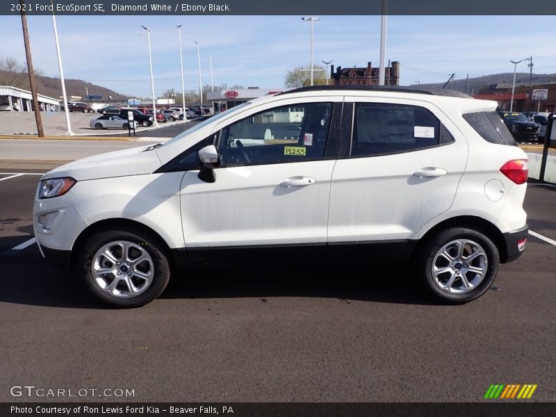Diamond White / Ebony Black 2021 Ford EcoSport SE