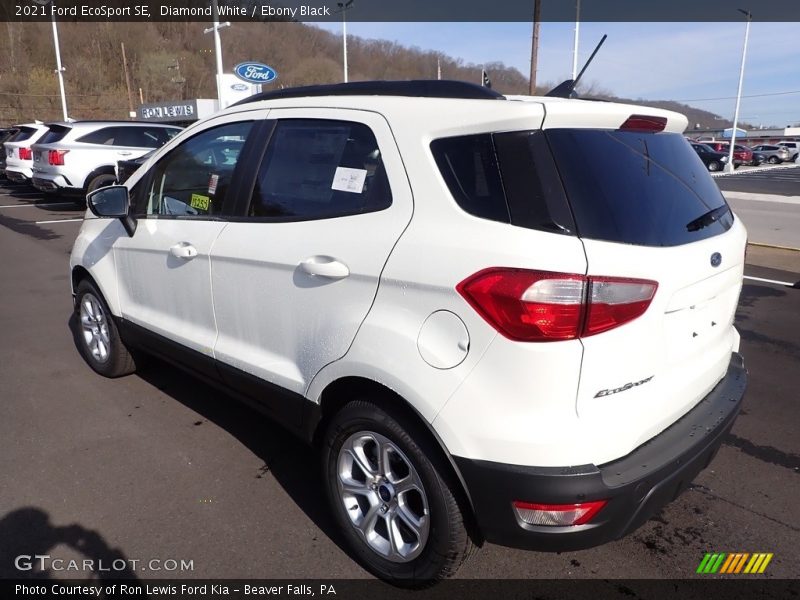 Diamond White / Ebony Black 2021 Ford EcoSport SE
