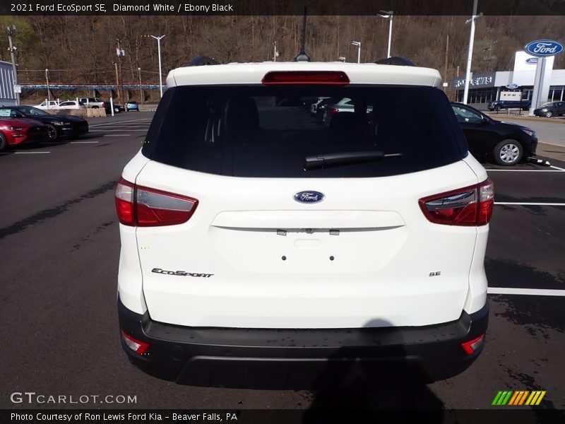 Diamond White / Ebony Black 2021 Ford EcoSport SE