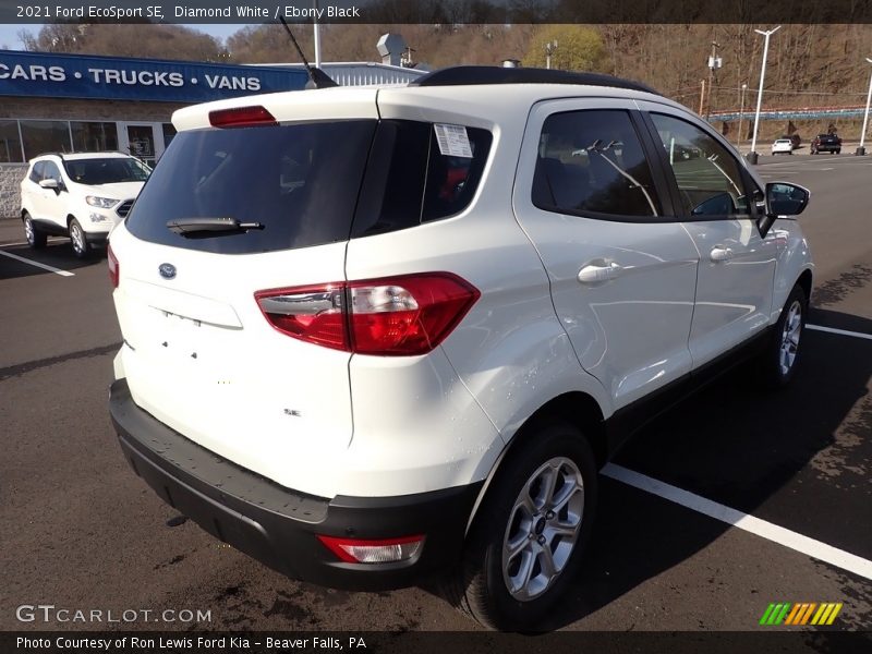 Diamond White / Ebony Black 2021 Ford EcoSport SE