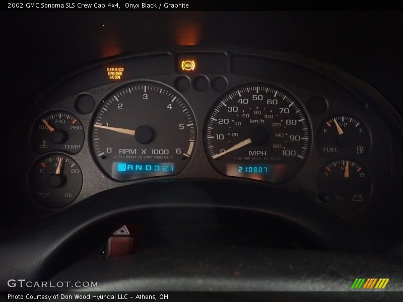 Onyx Black / Graphite 2002 GMC Sonoma SLS Crew Cab 4x4