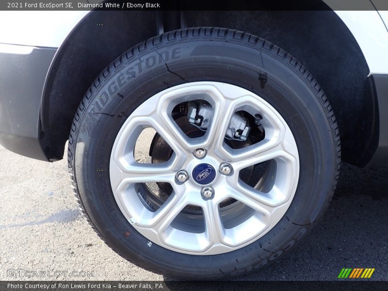 Diamond White / Ebony Black 2021 Ford EcoSport SE