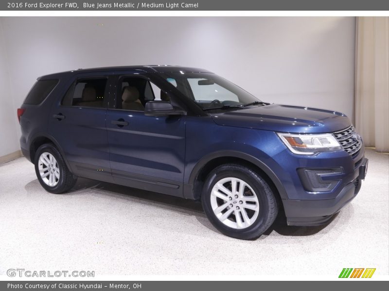 Blue Jeans Metallic / Medium Light Camel 2016 Ford Explorer FWD