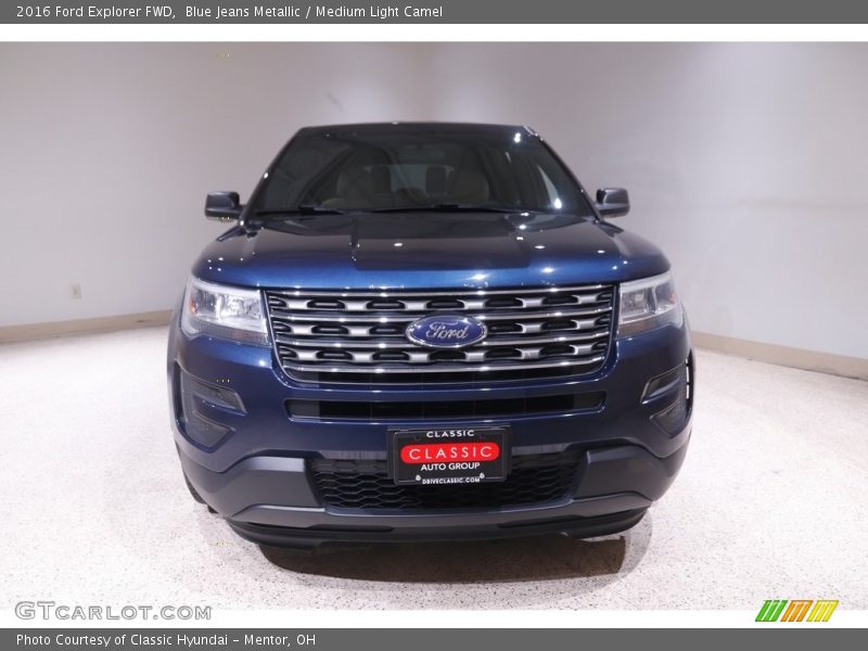 Blue Jeans Metallic / Medium Light Camel 2016 Ford Explorer FWD