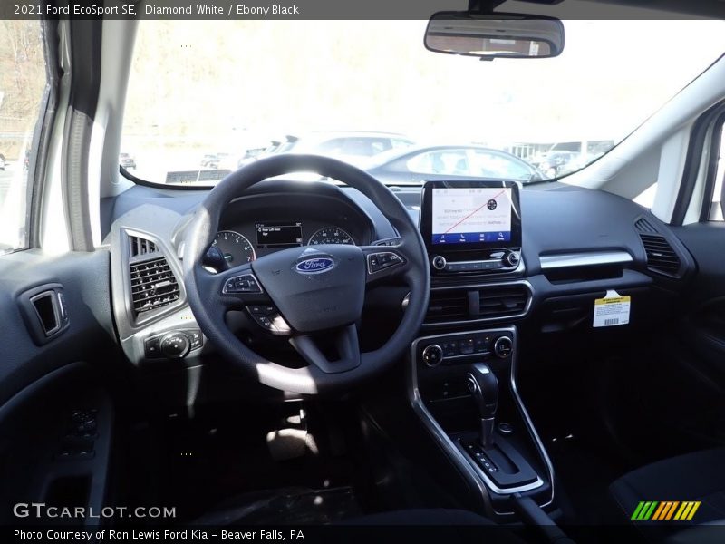 Diamond White / Ebony Black 2021 Ford EcoSport SE