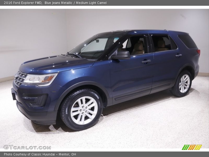 Blue Jeans Metallic / Medium Light Camel 2016 Ford Explorer FWD