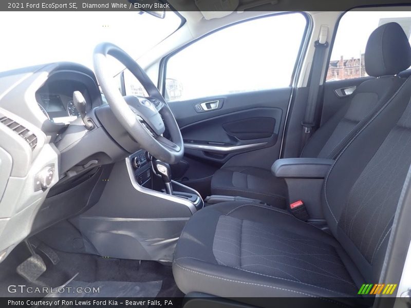 Diamond White / Ebony Black 2021 Ford EcoSport SE