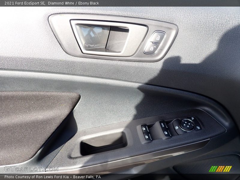 Diamond White / Ebony Black 2021 Ford EcoSport SE